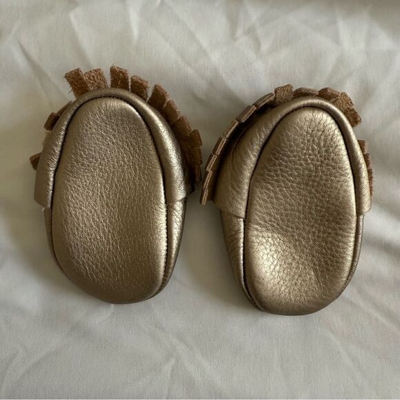 Gold Baby Moccasins - Picture 2 of 5